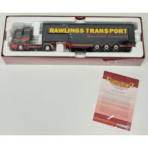 1045 - A LIMITED EDITION CORGI CC13813 MERCEDES-BENZ ACTROS BOX TRAILER AS NEW IN BOX , SCALE 1 - 50