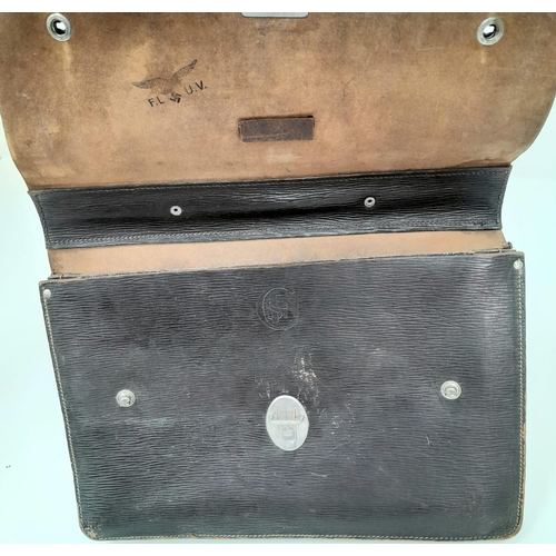 504 - WW2 German Luftwaffe Briefcase with stamp