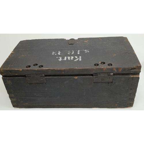 622 - WW2 German 15cm Sig 33 Cartridge Box with original labels, stencils, and internals.