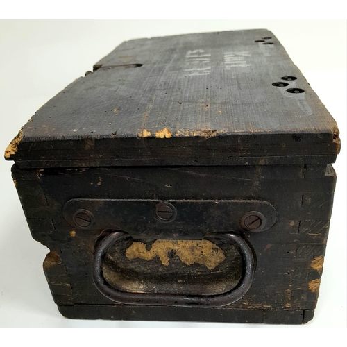 622 - WW2 German 15cm Sig 33 Cartridge Box with original labels, stencils, and internals.