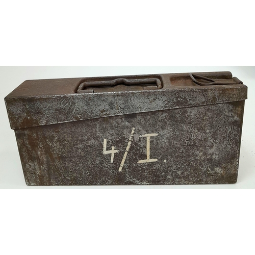 638 - WW1 1917 Dated German MG-08 Ammo Tin. Marked “Werkzeuge” Meaning tools on one side and the unit “4/1... 