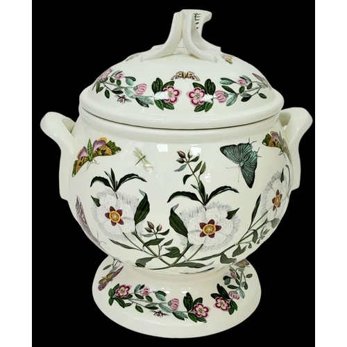 654 - A Vintage Botanic Garden Large (8pt) Soup Tureen. Decorative floral and insect design. 34cm tall. In... 