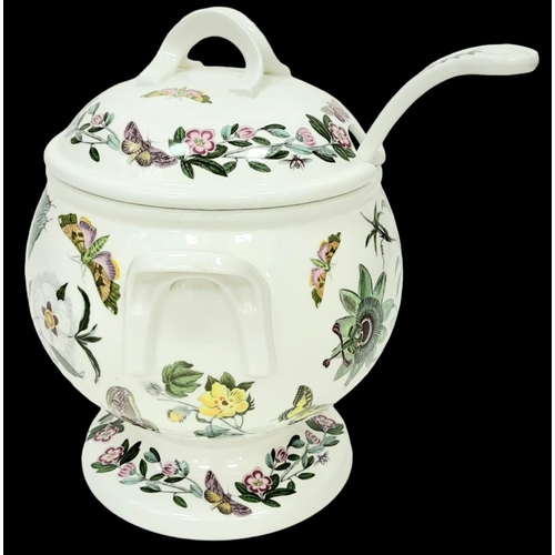 654 - A Vintage Botanic Garden Large (8pt) Soup Tureen. Decorative floral and insect design. 34cm tall. In... 