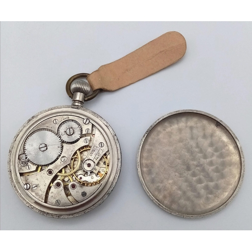 1506 - A WW2 British Officers Pocket Watch. 15 jewels. Top winder. In working order. Military markings on c... 