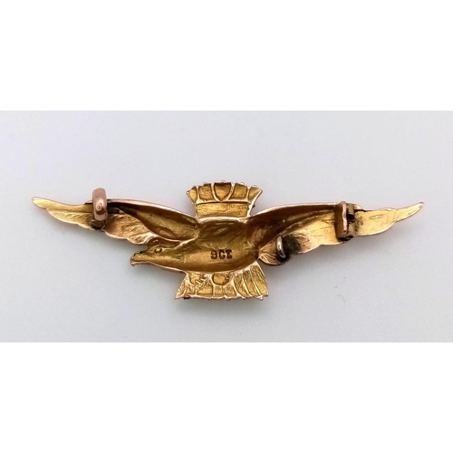 18 - A fine quality First World War period Royal Naval Air Service sweetheart brooch in the form of a nav... 