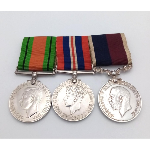 22 - A long service group of three medals to the Royal Air Force consisting of The Defence Medal and War ... 