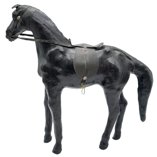 300 - A Vintage Leather Liberty Style Leather Horse - Probably made by Liberty's in the 1960s. Amazing det... 