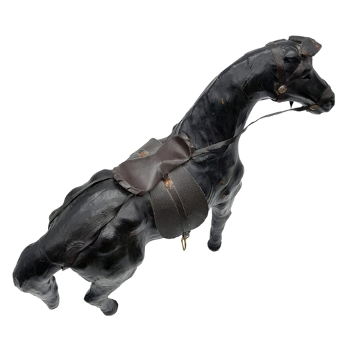 300 - A Vintage Leather Liberty Style Leather Horse - Probably made by Liberty's in the 1960s. Amazing det... 