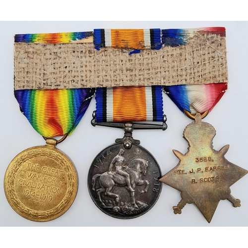 72 - A 1914/15 Trio, consisting of the 1914/15 Star, British War Medal and Victory Medal, all named to 36... 