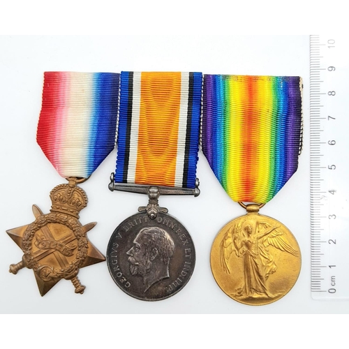 72 - A 1914/15 Trio, consisting of the 1914/15 Star, British War Medal and Victory Medal, all named to 36... 