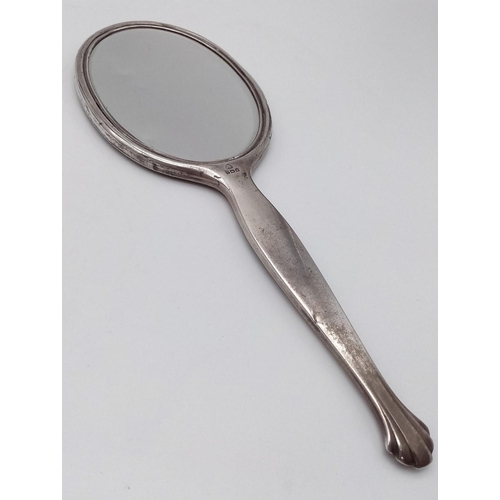 1262 - A  SILVER HAND MIRROR MADE IN BIRMINGHAM IN 1914 AND WITH THE MIRROR IN REALLY GOOD CONDITION FOR IT... 