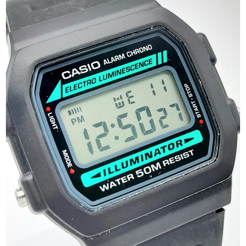 1485 - A Highly Collectible Casio Men’s Digital Resin Watch, Model W86-3298. Full working order.