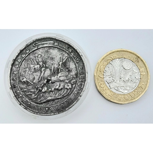 890 - An 1868 Dated Medal Marked ‘Shipwrecked Fishermen & Mariners Royal Benevolent Society’. The Medal di... 