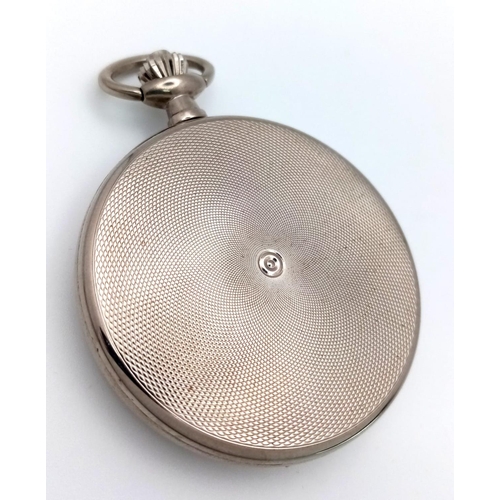 1271 - A Buren Quartz Full Hunter Pocket Watch. White dial with date window. In good condition and working ... 