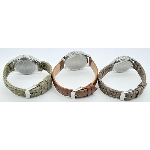 884 - A Parcel of Three Unworn British Military Homage Watches. Comprising: 1) 1940’s British Soldier (42m... 