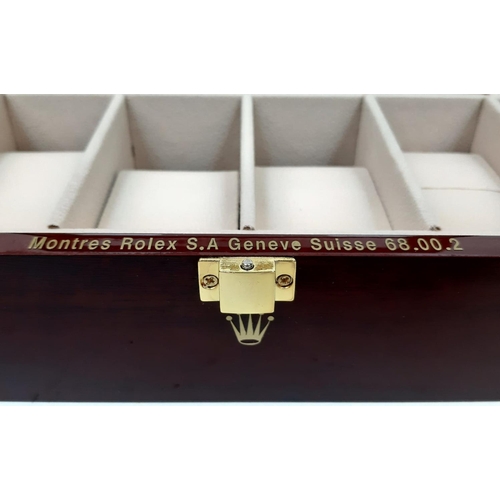 708 - Display Case, Perfect for Rolex Watches - Stores up to twelve. Polished veneer exterior. Plush inter... 