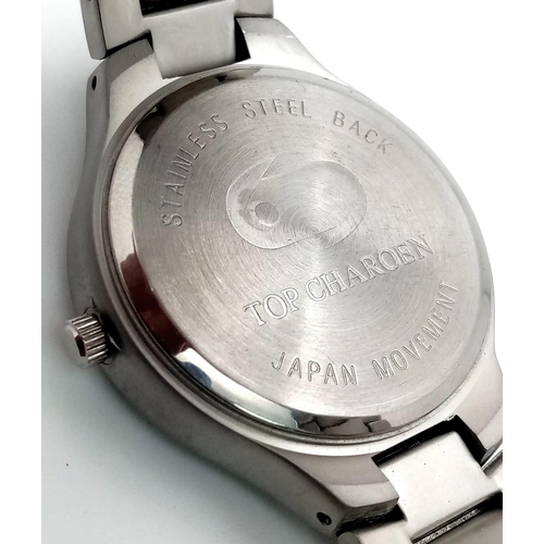 886 - An Ex-Display Men’s, Two Tone, Stainless Steel Watch by Top Charoan, Japan. 40mm including crown. Re... 