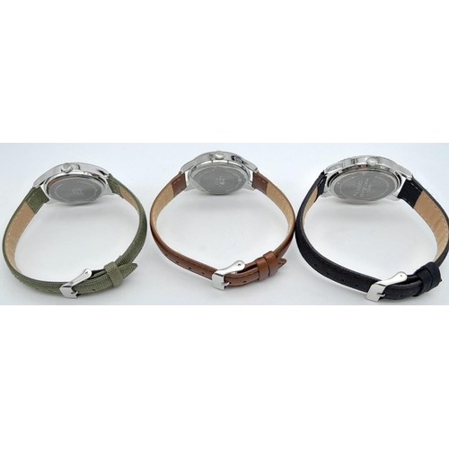 1356 - A Parcel of Three Unworn Military Homage Watches. Comprising a 1960’s Portuguese Colonial Watch (42m... 