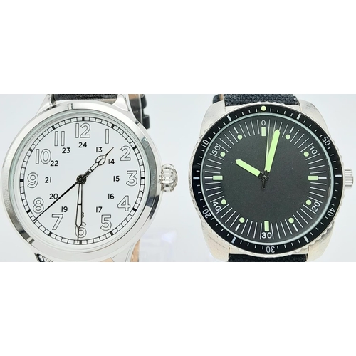 1487 - Two Unworn Military Homage Watches. Comprising a 1980’s Australian Seaman Quartz Watch (43mm Includi... 