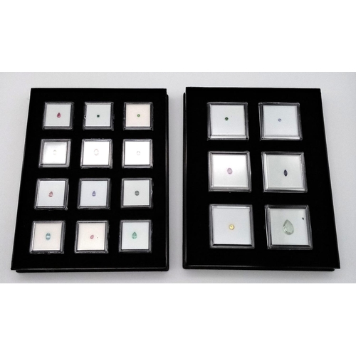 1317 - Two Parcels of Mixed Cut Certified Gemstones, Containing 18 Cut and Ready to Set in Jewellery Precio... 