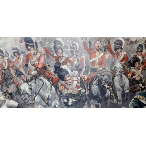 1192 - A Large Antique Framed and Glazed Print of ‘Scotland Yet Onto Victory’ by Richard Caton Woodville. T... 