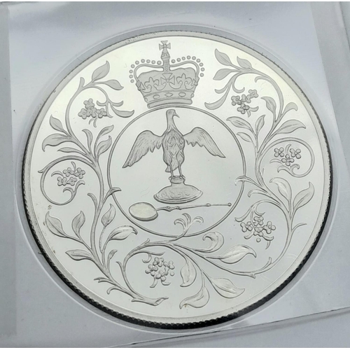 1458 - A 2022 Queen Elizabeth II Silver Proof Coronation Anniversary Coin. Comes with wallet and COA.