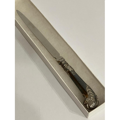 994 - Antique SILVER HANDLED Letter opener, having clear hallmark for Isaac Ellis and Sons, Sheffield 1906... 