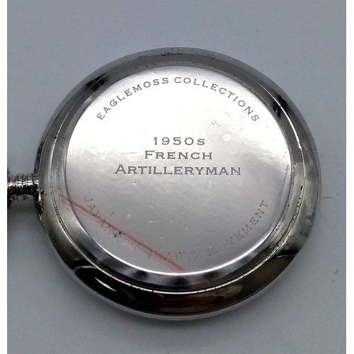 764 - An Unworn, Full Working Order, Homage 1950’s British French Artilleryman
Pocket Watch with Albert Ch... 