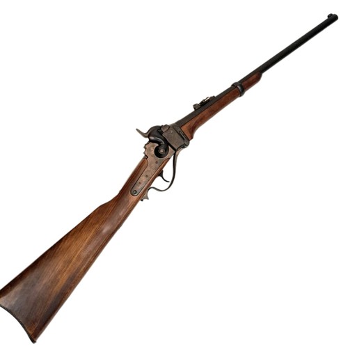 1191 - A Vintage, Full Weight and Size, Retrospective Inert Replica of an 1859 Carbine Rifle. Wood and Meta... 