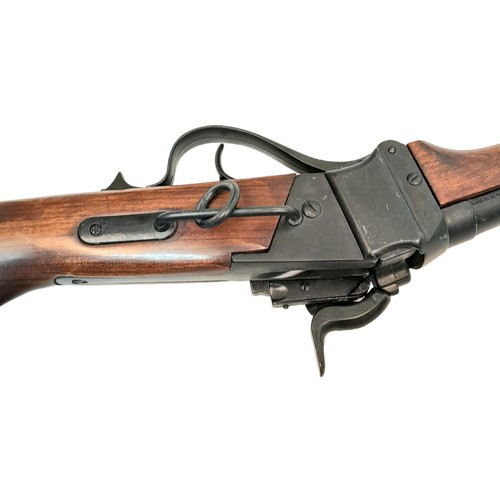 1191 - A Vintage, Full Weight and Size, Retrospective Inert Replica of an 1859 Carbine Rifle. Wood and Meta... 