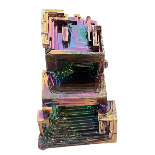 320 - A mesmerising, large, BISMUTH compound crystal, dimensions: 52 x 30 x 30 mm, weight: 82 g. In a pres... 