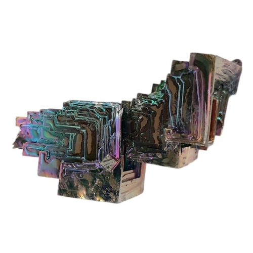 320 - A mesmerising, large, BISMUTH compound crystal, dimensions: 52 x 30 x 30 mm, weight: 82 g. In a pres... 