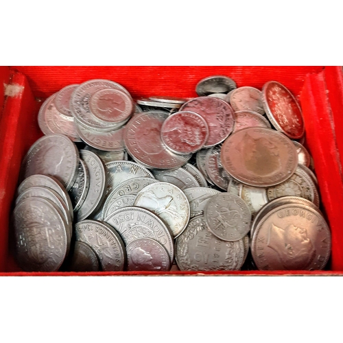 816 - A Nice Collection of Vintage and Older British and Foreign Coins. Comes with its own wooden chest. P... 