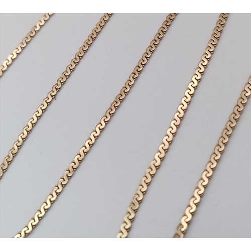 832 - A 41cms 9K GOLD NECK CHAIN .   2.4gms