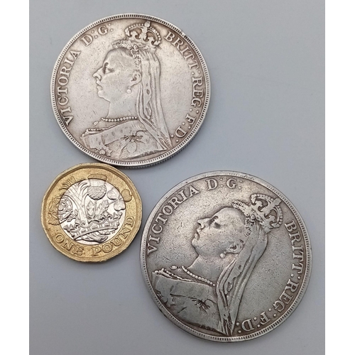 834 - Withdrawn -
Two Queen Victoria Silver Halfcrown Coins 1890 and 1891. Please see photos for condition... 