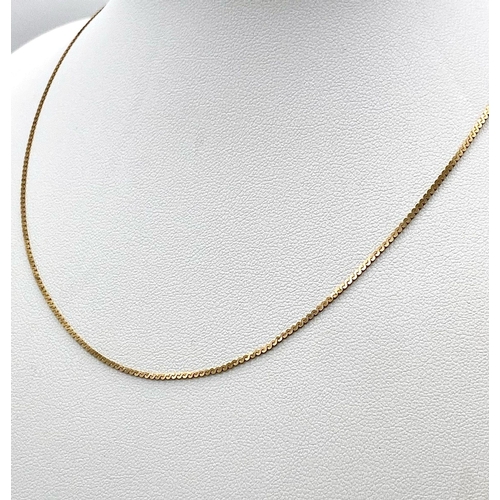 811 - A 38cms 9K GOLD INTERLINK NECK CHAIN . 1.9gms