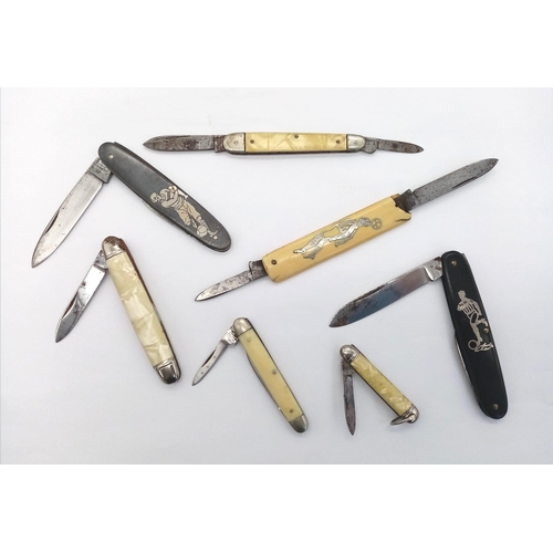 1442 - A Selection of Seven Vintage Pen Knives. a/f.