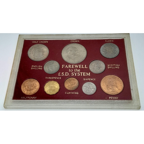 1436 - Three Proof Sets of Coins - Farewell to the Pre-Decimal System, Complete decimal and pre decimal Ire... 