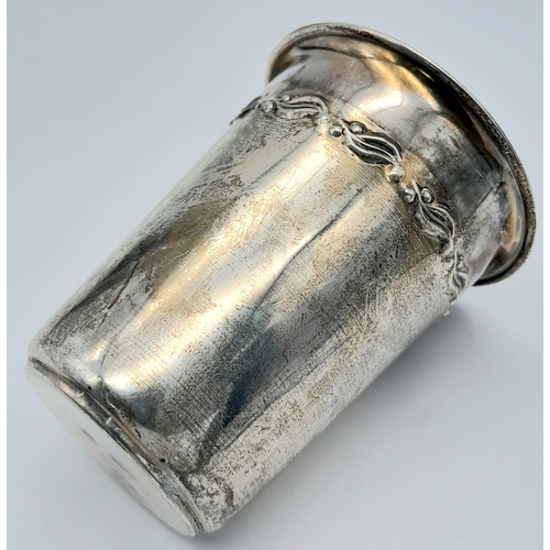 1356 - A Vintage 925 Sterling Silver Beaker. 8cm tall. 36g weight.