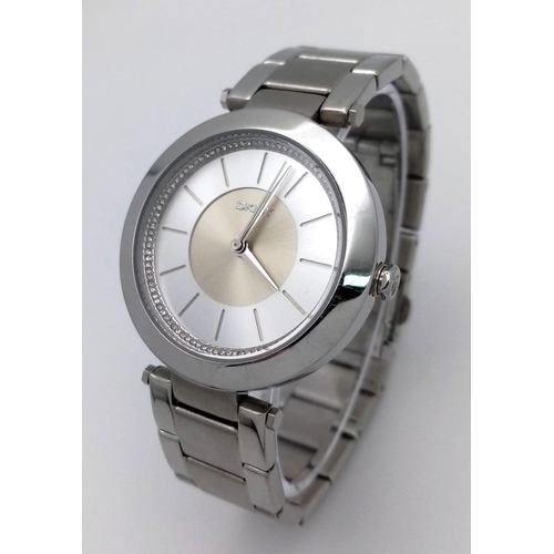 1757 - An Excellent Condition Stainless Steel Quartz Watch by Donna Karen New York (DKNY). 38mm Including C... 