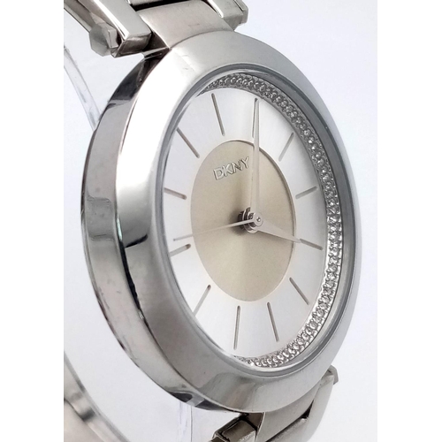 1757 - An Excellent Condition Stainless Steel Quartz Watch by Donna Karen New York (DKNY). 38mm Including C... 