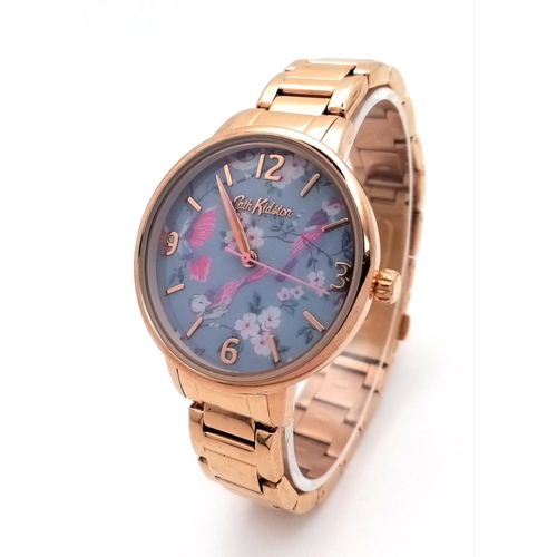 1547 - An Excellent Condition Rose Gold Tone Quartz Watch by the Renowned Designer Cath Kitson. 37mm Includ... 