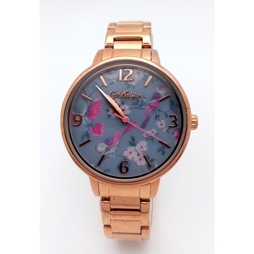 1547 - An Excellent Condition Rose Gold Tone Quartz Watch by the Renowned Designer Cath Kitson. 37mm Includ... 