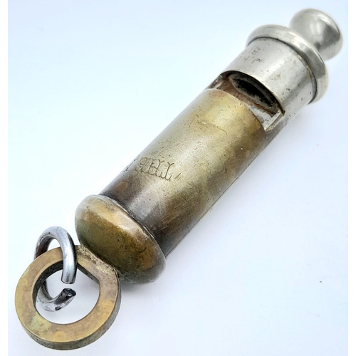 1793 - A WW2, Broad Arrow Marked, Metropolitan Whistle, Made by J. Hudson & Co. Birmingham. 8cm Length.