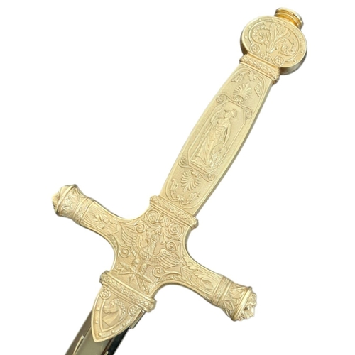 1482 - A Scarce Limited Edition, Franklin Mint, 24K Gold Plated Reproduction of Napoleon’s Coronation Sword... 