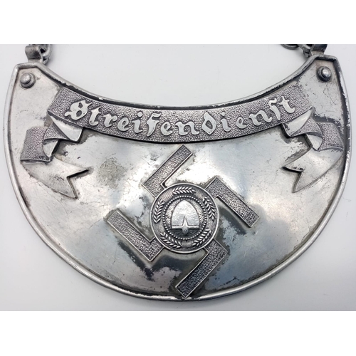 14 - 3 rd Reich 1936 Model RAD “Streifendienst” (Patrol Service) Gorget. Worn by Patrol leaders of the St... 