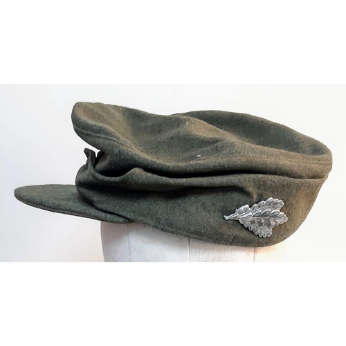 146 - Reserve £375 21. WW2 German Heer (Army) M43 Cap with Jäger (light infantry mountain troops) Insignia... 