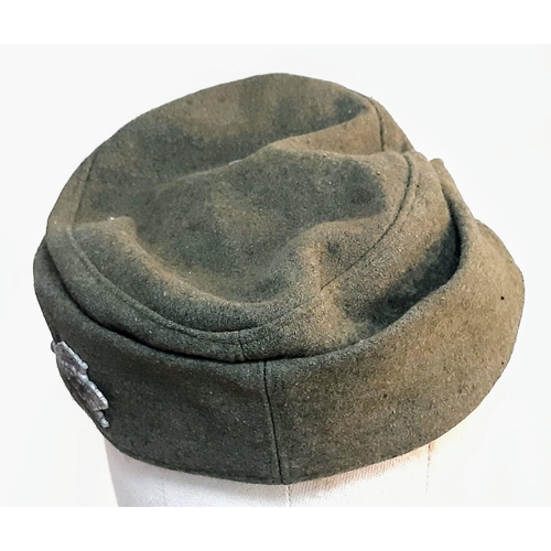 146 - Reserve £375 21. WW2 German Heer (Army) M43 Cap with Jäger (light infantry mountain troops) Insignia... 