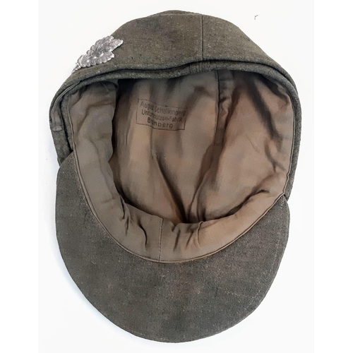 146 - Reserve £375 21. WW2 German Heer (Army) M43 Cap with Jäger (light infantry mountain troops) Insignia... 