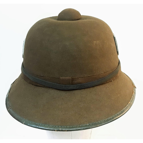 209 - WW2 Second Pattern 1942 Issue Africa Corps Tropical Pith Helmet & Sand Goggles. Nice clean examp... 